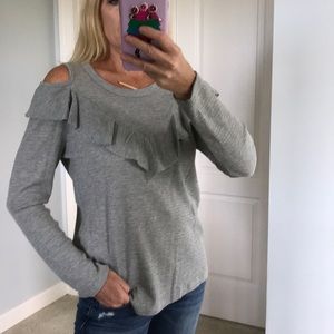 Long Sleeve Cold Shoulder Top